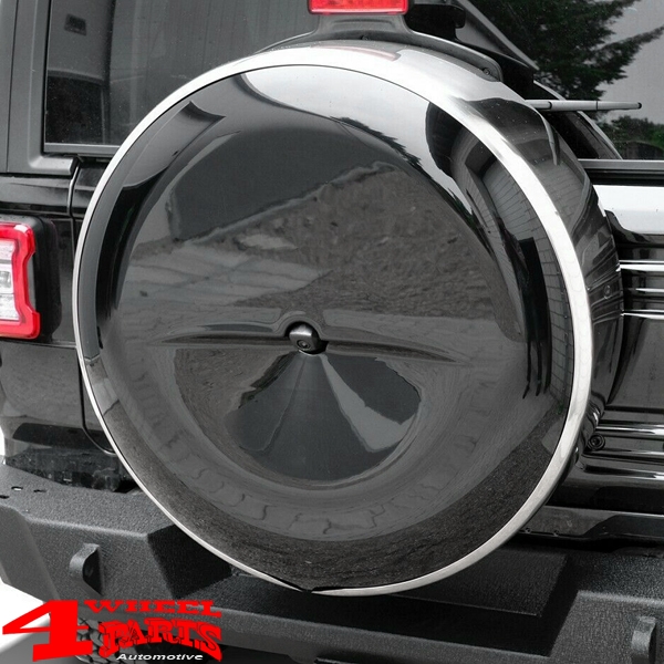 Tire Cover Stainless Steel lockable Jeep Wrangler JL year 18-24 + 4xe