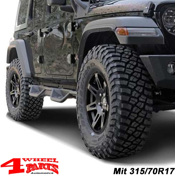 Aluminum Wheel 8,5x17 ET +30 W-TEC Black Edition TÜV Wrangler JL 18-24