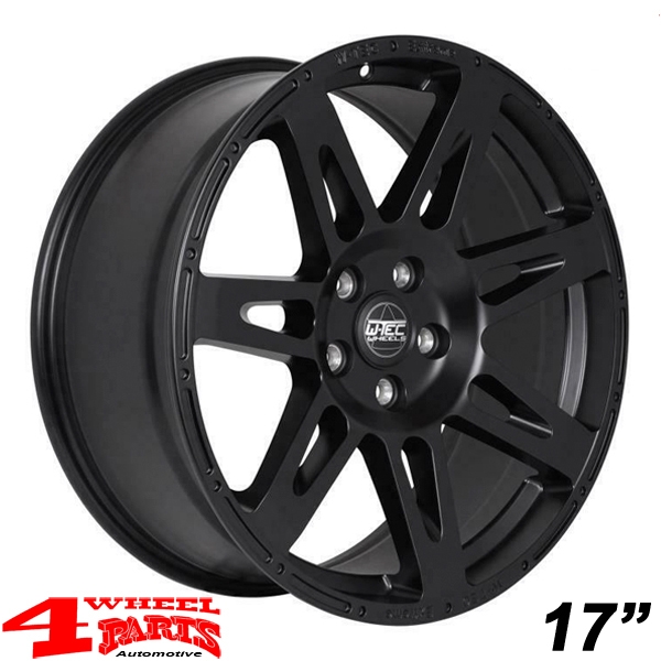 Alufelge 8,5x17 ET +30 W-TEC Black Edition TÜV Wrangler JK 07-18