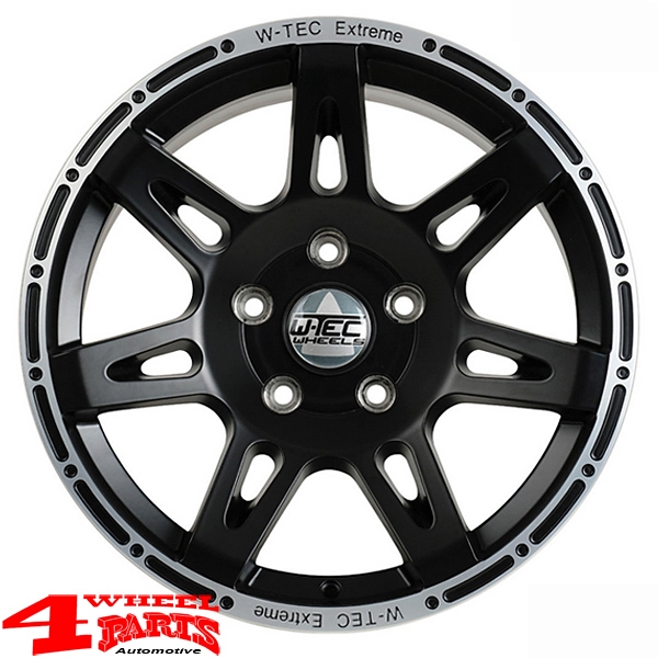 Alufelge 8,5x17 ET +30 W-TEC schwarz TÜV Gladiator JT 19-24
