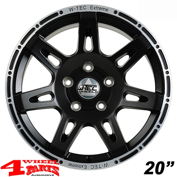 Alufelge 8,5x20 ET +35 W-TEC schwarz TÜV Wrangler JL 18-24