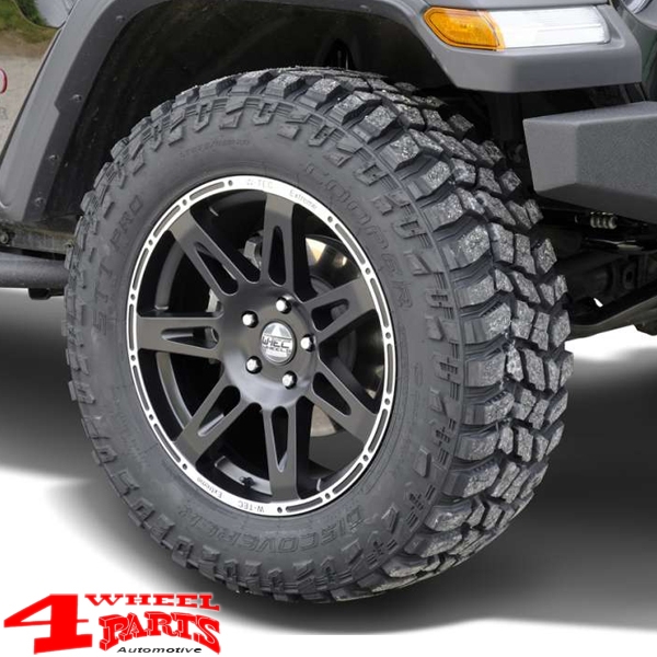 Alufelge 8,5x20 ET +35 W-TEC schwarz TÜV Wrangler JL 18-24