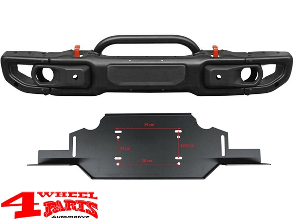 Front Winch Bumper Rubicon Style with Hoop Wrangler JL JT year 18-24