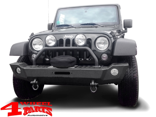 Front Winch Bumper Steel Black Textured Wrangler JK year 07-18