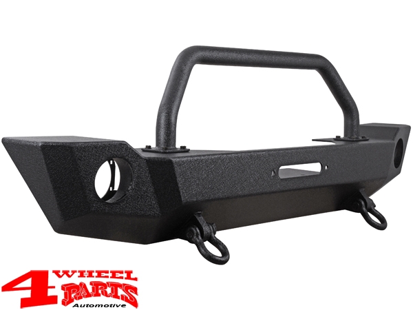 Front Winch Bumper Steel Black Textured Wrangler JK year 07-18