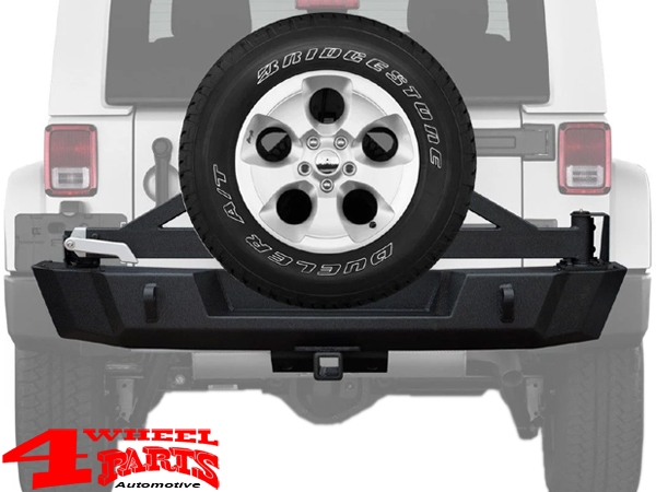 HD Tire Carrier up to 35 inch wheel with Rear Bumper textured Jeep 