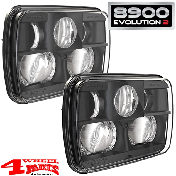 LED Scheinwerfer Black 8900 Evolution 2 XJ 84-01 + YJ 87-95 US