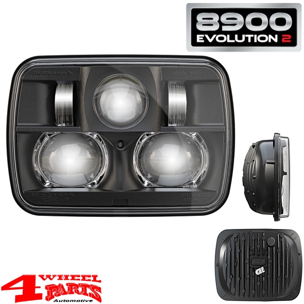 LED Scheinwerfer Black 8900 Evolution 2 XJ 84-01 + YJ 87-95 US