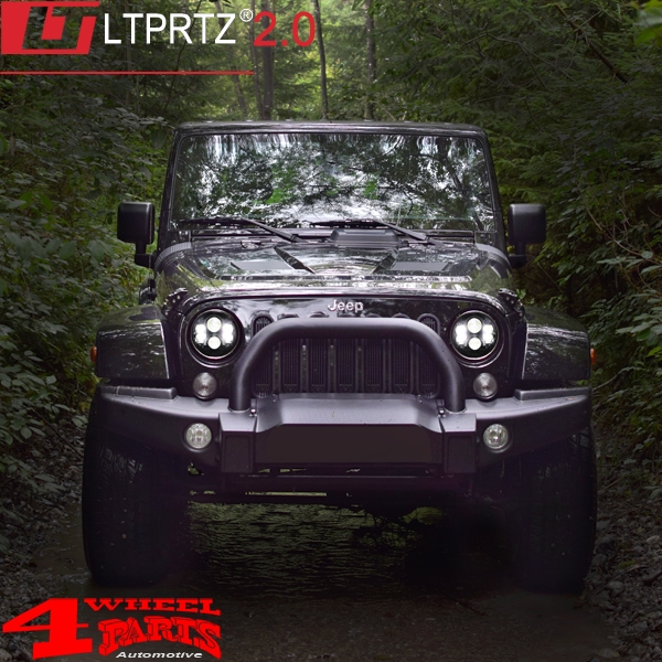 LED Scheinwerfer Black von LTPRTZ Jeep CJ + Wrangler TJ JK 55-18