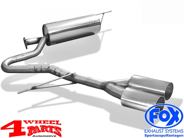 Sportauspuff Sidepipe Ausgang links 2x Ø 76mm Edelstahl mit TÜV L200 KAOT Doppelkabine Bj. 06-16 4-Türer