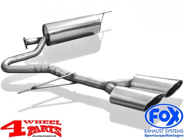Sport Stainless Steel Sidepipe exit laterally left 2x 115x85m with TÜV L200 KAOT Double Cab year 06-16 4-Doors