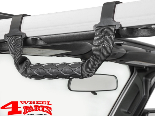 Haltegriffe Paar vorne aus hochfestem Aluminium schwarz Jeep Wrangler JK +  Unlimited Bj. 07-18 2- oder 4-Türer