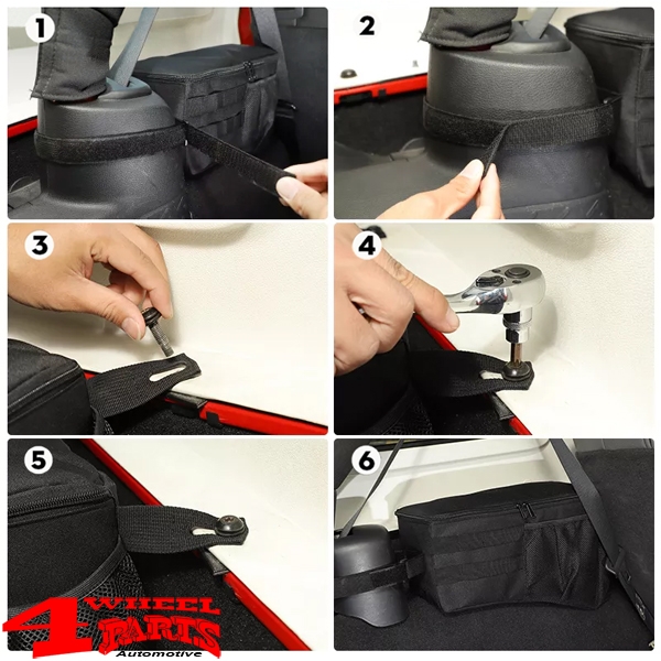 Stautaschen Paar auf dem Radkasten Wrangler JK 07-18 4-Türer