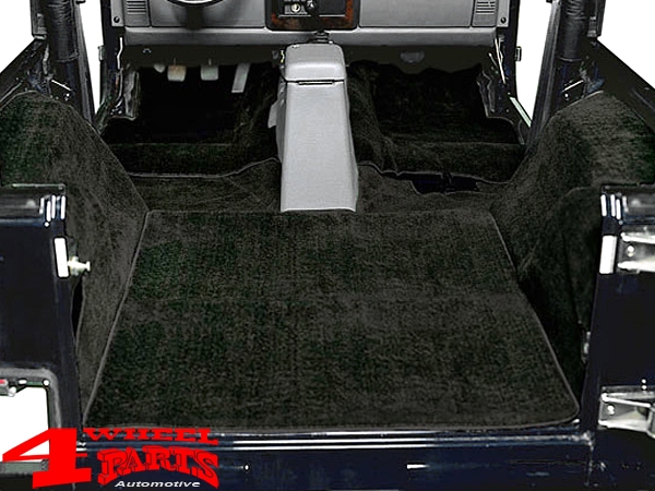 Carpet Set Delux 6 pieces Black Wrangler TJ year 97-06