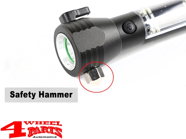 Rescue LED Solar Flashlight on the Roll Bar Wrangler JL 18-24