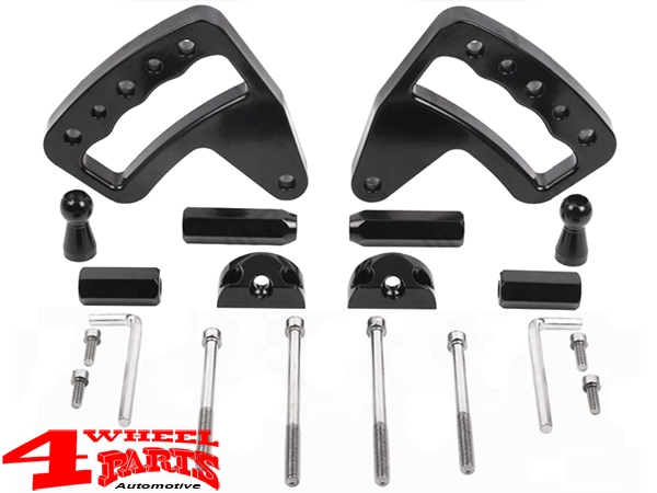 Grab Handles Pair Aluminum Black Front Wrangler JK year 07-18