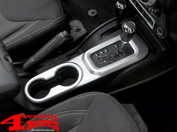 Silver Center Cup Console Automatic Jeep Wrangler JK year 11-18