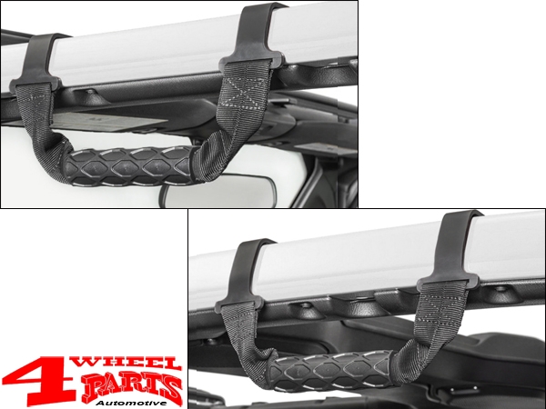 Grab Handles Pair Black 4WP Sport Bar Front + Rear Wrangler JL JT 18-24