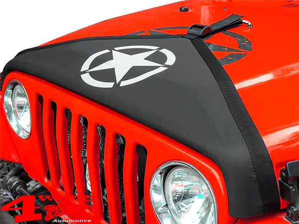 Hood Cover Le Bra with Star Jeep Wrangler TJ year 97-06 | 4 Wheel Parts Hood Cover Le Bra with Star Jeep Wrangler TJ year 97-06 | 4 Wheel Parts
