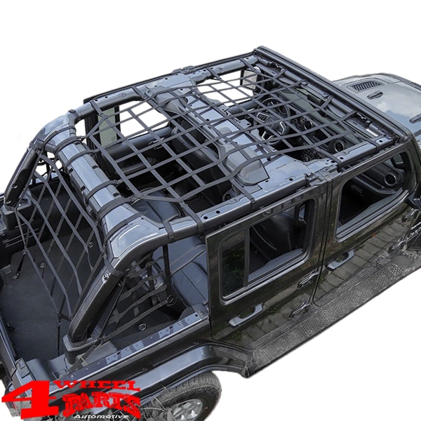 Cargo Net on Roll Bar Black Jeep Wrangler JL Unlimited year 18-23 4-doors |  4 Wheel Parts