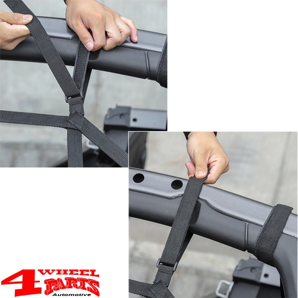 Cargo Net on Roll Bar Black Jeep Wrangler JL year 18-24 4-doors