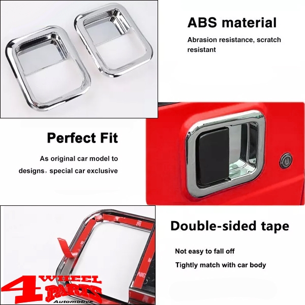 Türgriffschalen Set Chrom Jeep CJ + Wrangler YJ TJ 81-06