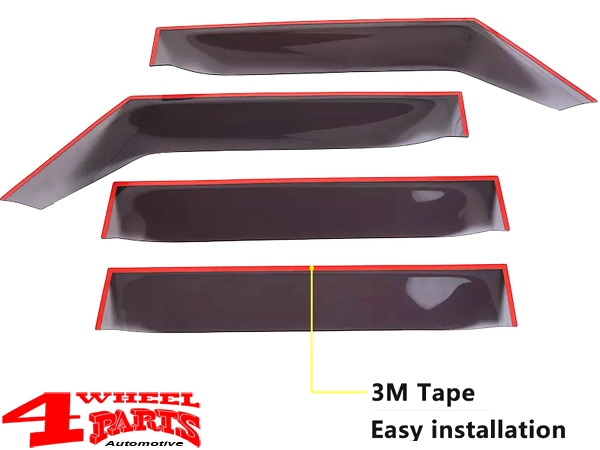 Windabweiser Seitenscheiben Acryl Wrangler JL Bj. 18-24 4-Türer