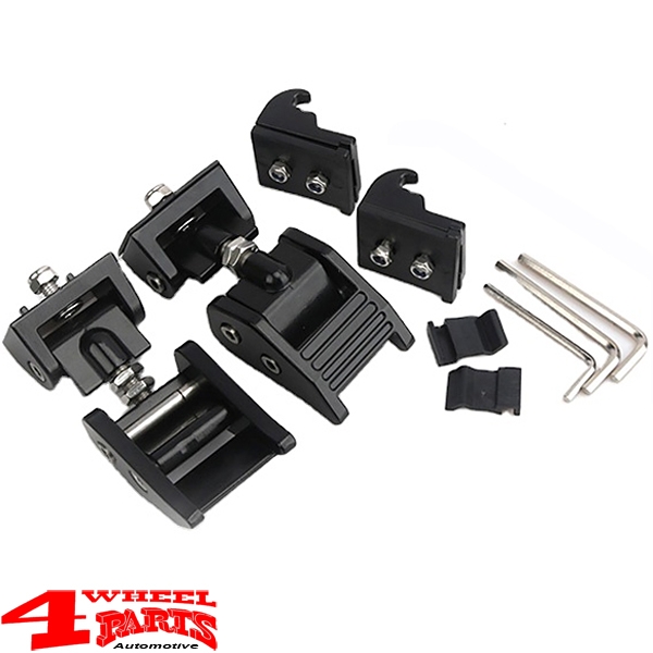 Motorhaubenverschluss Haken Set matt Wrangler JK Bj. 07-18