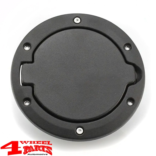 Gas Hatch Cover Aluminum Black Wrangler JK year 07-18