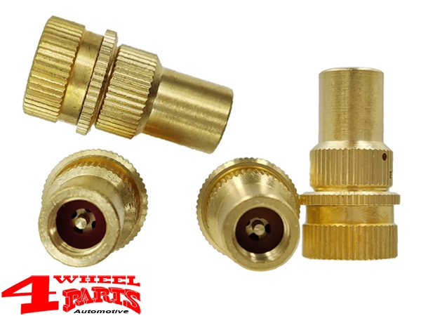 Reifendruck Ablassventile 4 Stk. einstellbar aus Messing