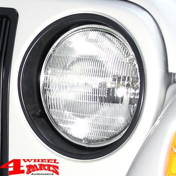 Headlight Trim Bezels in Black Wrangler TJ year 97-06
