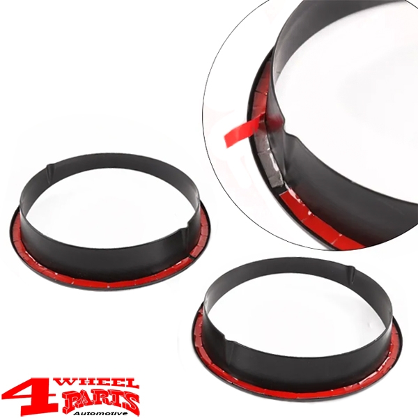 Headlight Trim Bezels in Black Wrangler TJ year 97-06