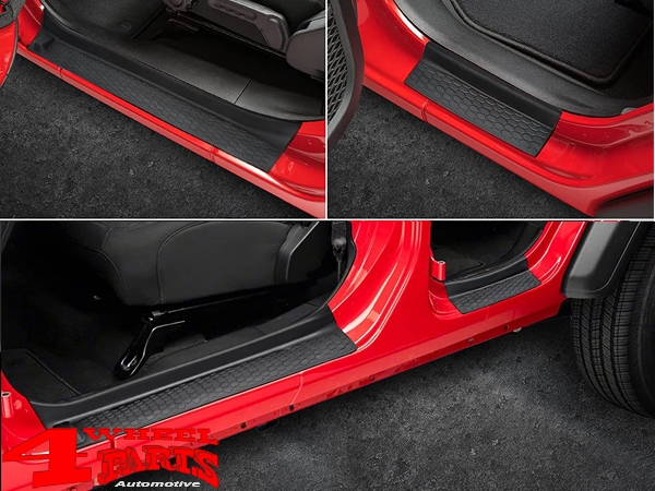 Entry Guard Set 4 pce. Black Rubber JL JT 18-24 4-doors
