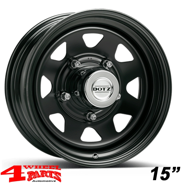 Stahlfelge Dotz Extreme Dark 8x15 ET -20 Wrangler + Cherokee 84-06
