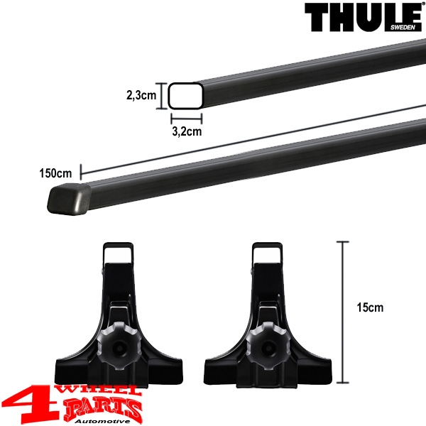 Overhead Roof Rack Bars Thule Wrangler JK JL year 07-23