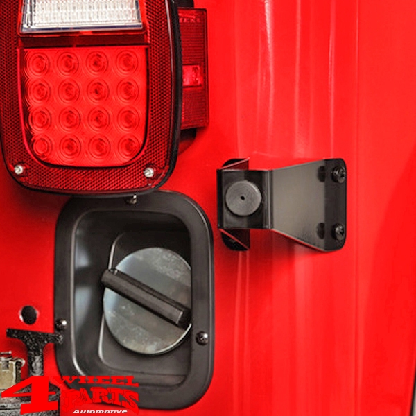 Reserverad Anschlag schwarz Edelstahl CJ + Wrangler YJ Bj. 76-95