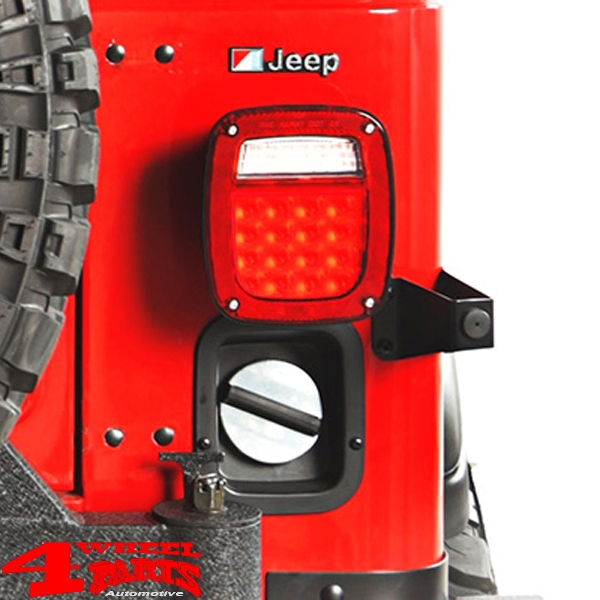 Reserverad Anschlag schwarz Edelstahl CJ + Wrangler YJ Bj. 76-95