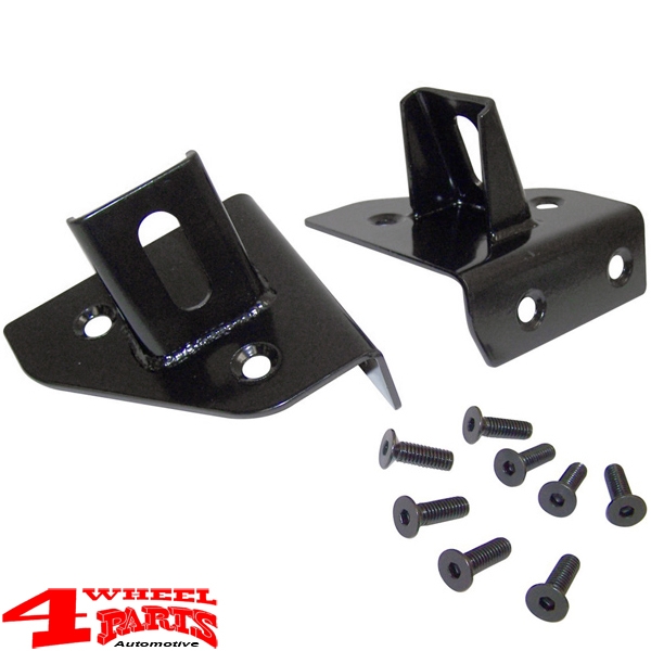 Windshield Light Brackets Black Jeep CJ + Wrangler YJ year 76-95