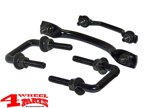 Motorhauben Auflagebügel Set schwarz für CJ + Wrangler YJ 55-95
