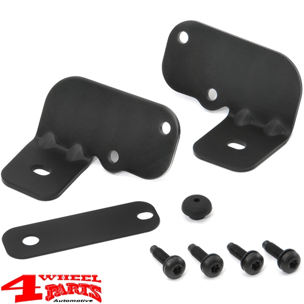 Windshield Light Brackets Black Satin Wrangler JK year 07-18