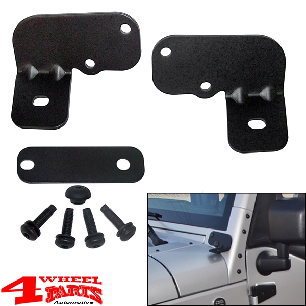 Windshield Light Brackets Black Satin Wrangler JK year 07-18