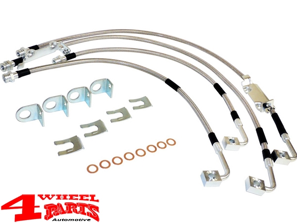 Bremsschläuche Flexschläuche Set Edelstahl Wrangler JK 11-18