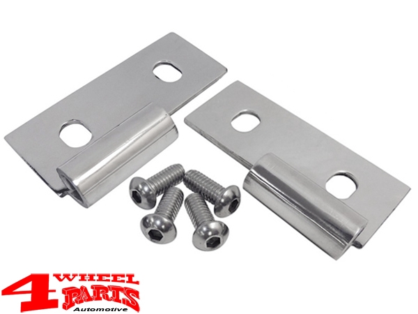Türscharniere Set unten Edelstahl CJ + Wrangler YJ TJ Bj. 76-06