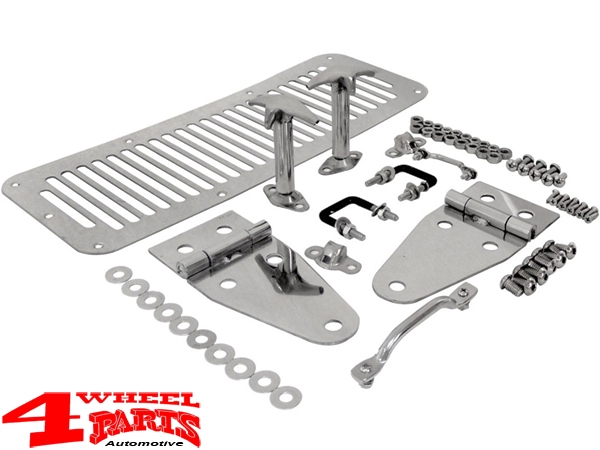 Motorhauben Scharnier Set Edelstahl CJ + Wrangler YJ Bj. 76-95
