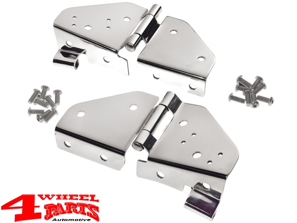 Windshield Hinge Set Stainless Steel Jeep CJ Wrangler YJ year 76