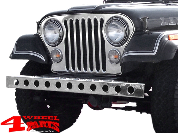 Front Bumper with Holes Stainless Steel Jeep CJ year 55-86