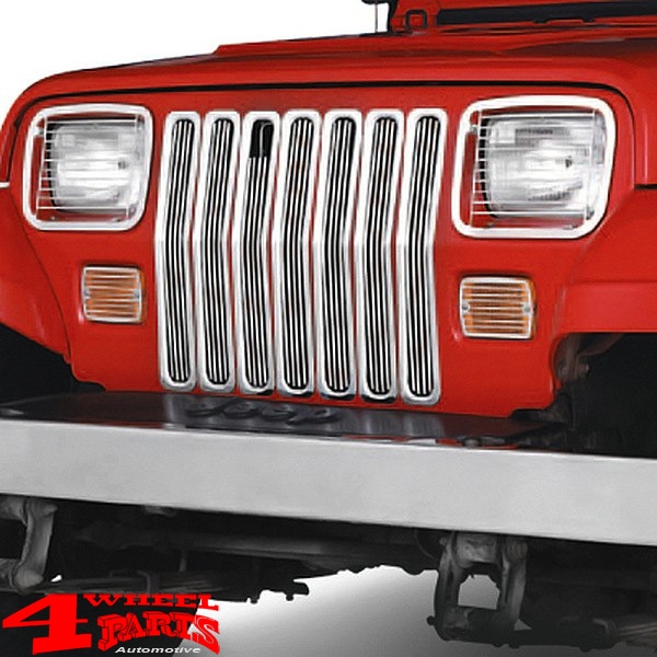 Lampenschutzgitter Edelstahl Set 6-teilig Wrangler YJ Bj. 87-95