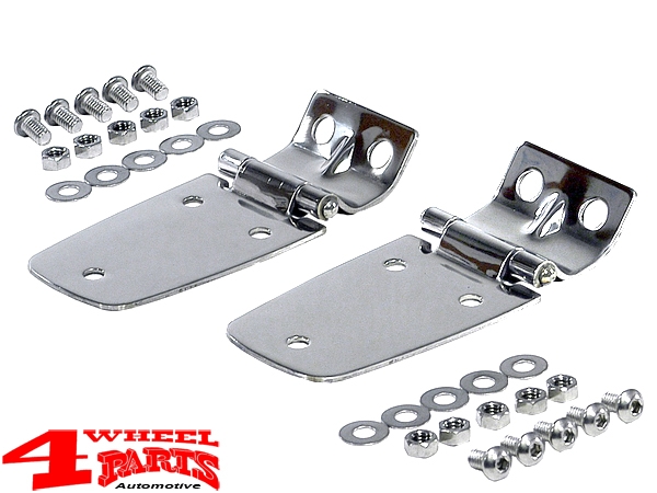 Hood Hinge Set Stainless Steel Jeep Wrangler TJ year 97-06