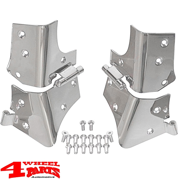 Windshield Hinge Set Stainless Steel Wrangler TJ year 97-06