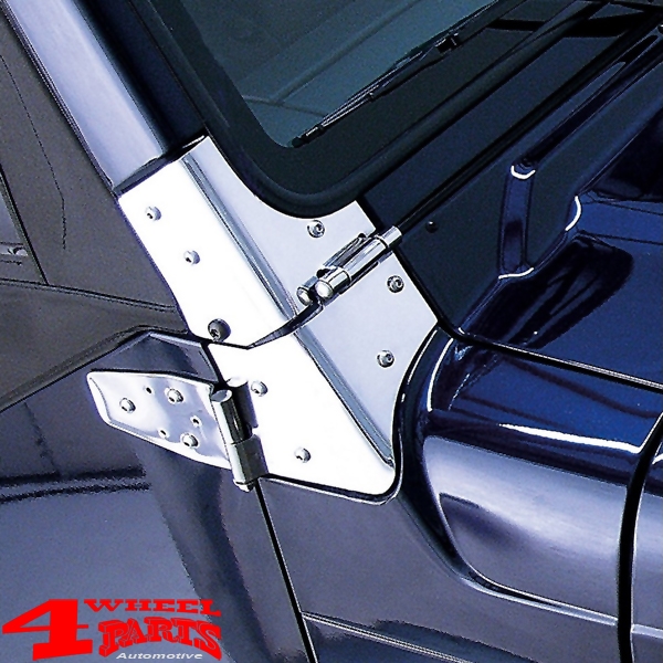Windshield Hinge Set Stainless Steel Wrangler TJ year 97-06